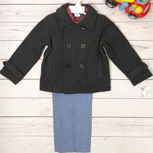Good Lad Boys' Suit Jacket Set Size 4-5-6-7 Black Coat